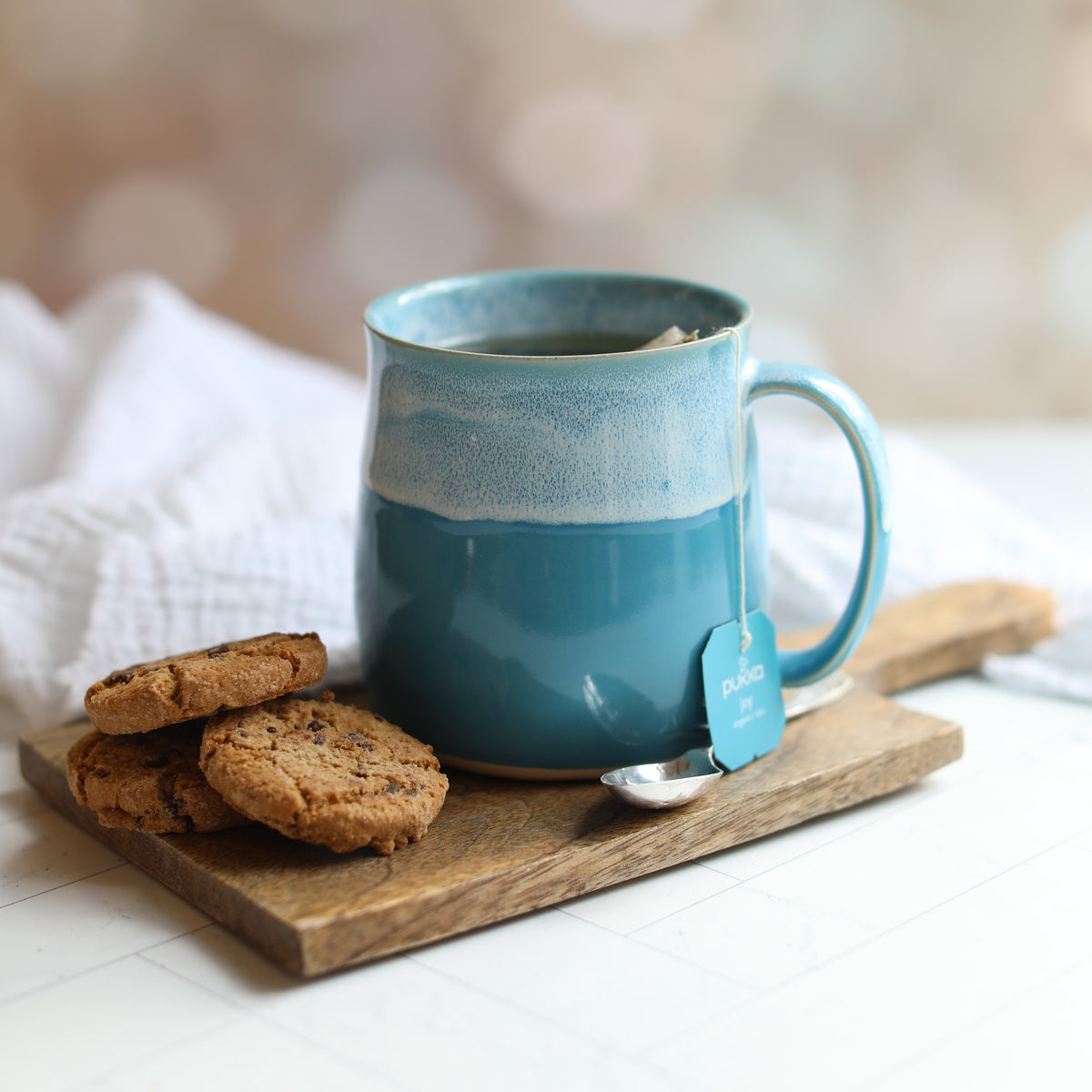 Handmade ceramic cups and coffeepot with driftwood handle | 3piece hotsell set