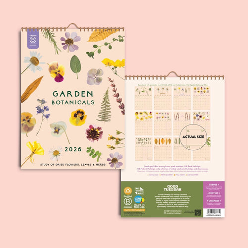 2026 A4 Calendar, Garden Botanicals