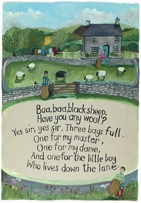 Baa Baa Black Sheep Card
