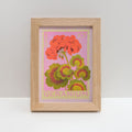 A5 Geranium Print