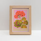 A5 Geranium Print