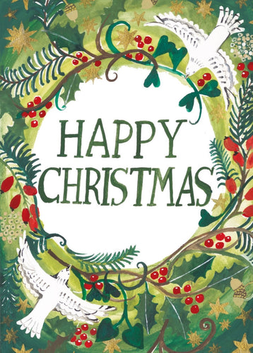 Happy Christmas Doves, Pack of 6 cards
