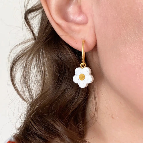 Daisy Hoop Earrings