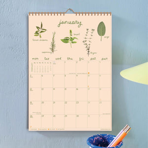 2026 A4 Calendar, Garden Botanicals