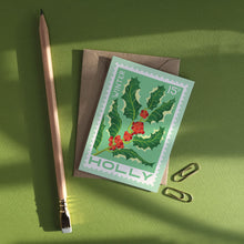 Holly Greetings Card