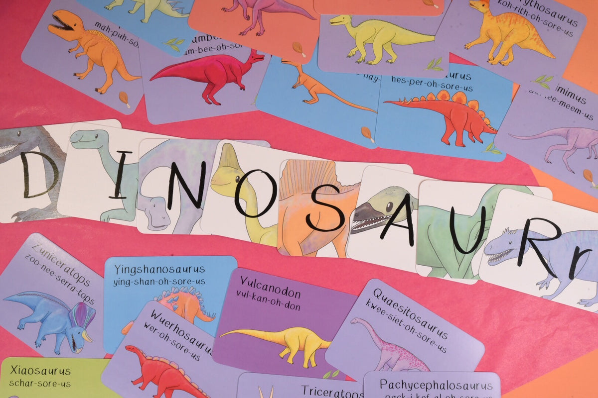 Alphabet Of Amazing Dinosaurs Flash Cards