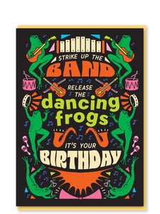 Dancing Frogs Birthday Card