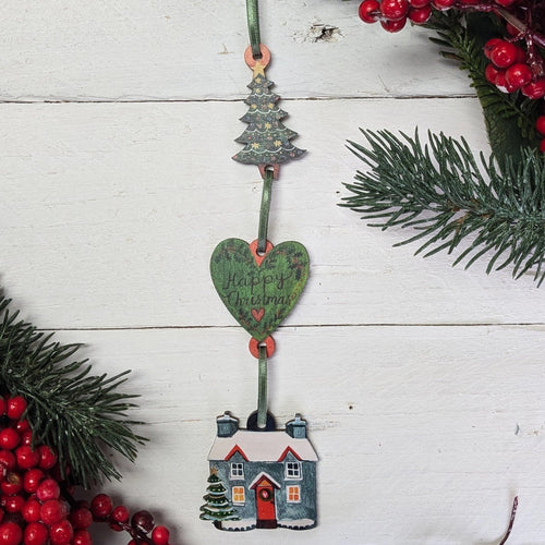 Happy Christmas Three Tier Decoration