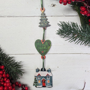 Happy Christmas Three Tier Decoration
