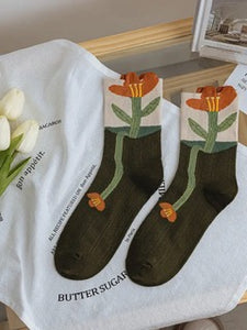 Cute Floral Women's Socks No.5