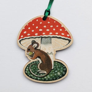 Mouse Wooden Decoration