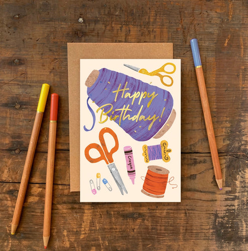 Haberdashery Birthday Card