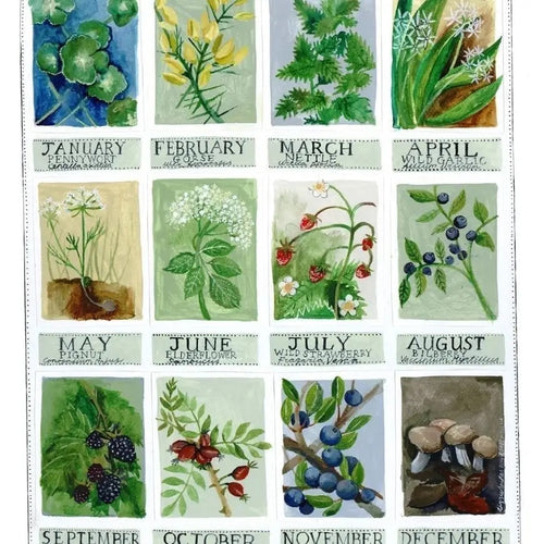 Forage Calendar Greeting Card