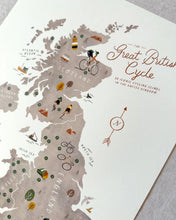 Great British Cycle Map, A3 Print