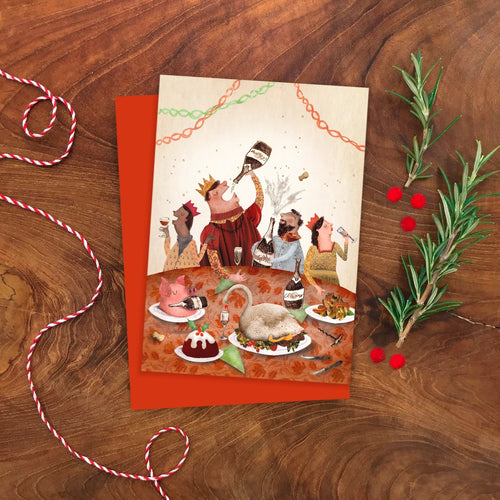 Champagne Christmas Card