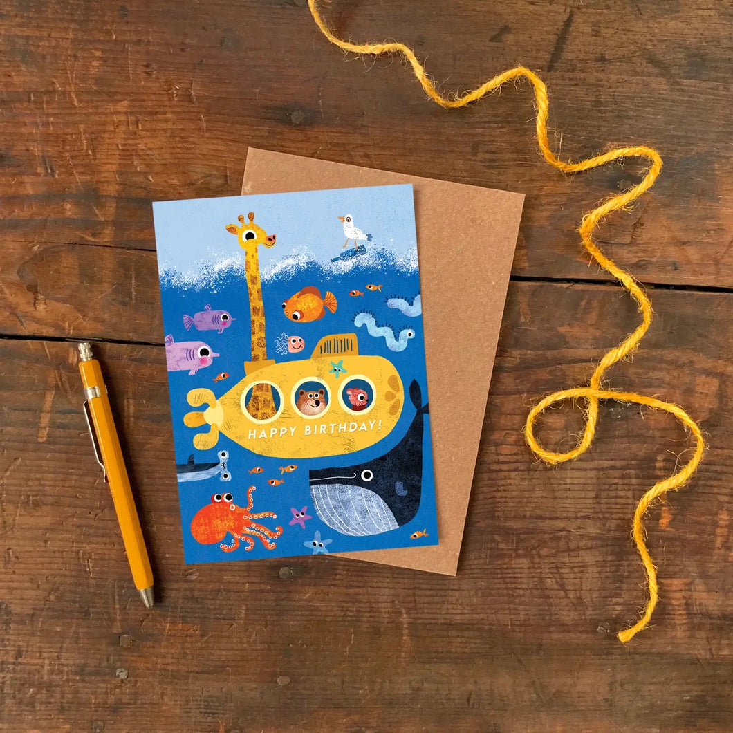 Submarine Birthday Card