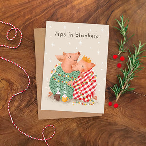 Pigs In Blankets Christmas Card