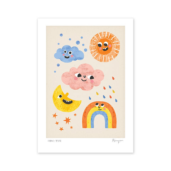 Weather Faces A4 Print