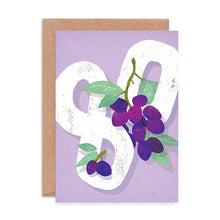 Grapes 80th Birthday Card