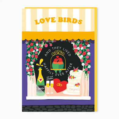 Love Birds Wedding Card
