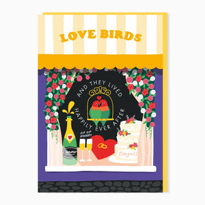 Love Birds Wedding Card