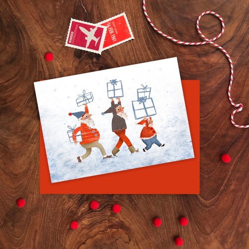 Elves Christmas Card