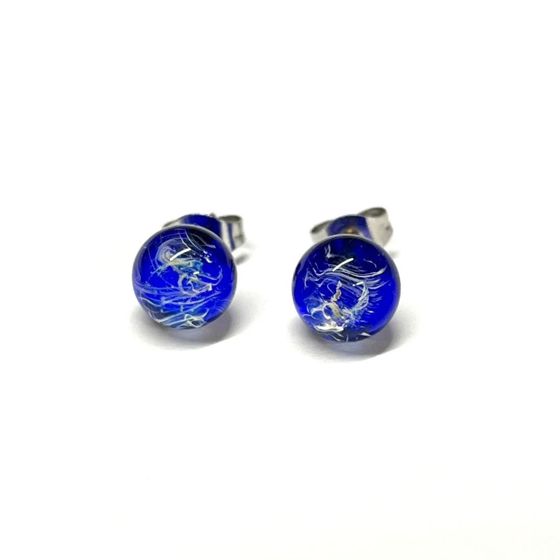 Cosmos Celestial Handmade Glass Stud Earrings