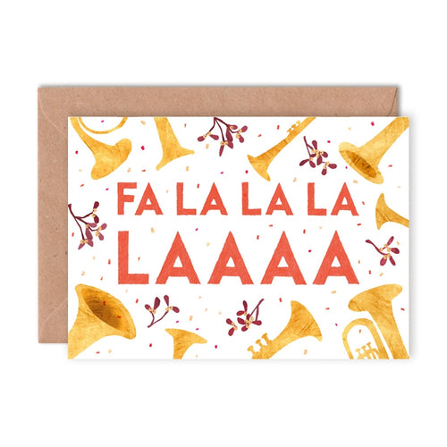 Fa La La La La Christmas Card