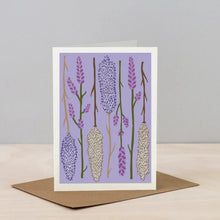 Dried Flower Greeting Card, Lilac