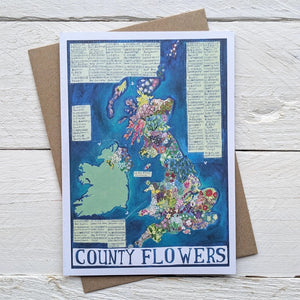 County Flowers Greeting Card