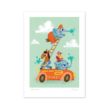 Fire Engine A4 Print