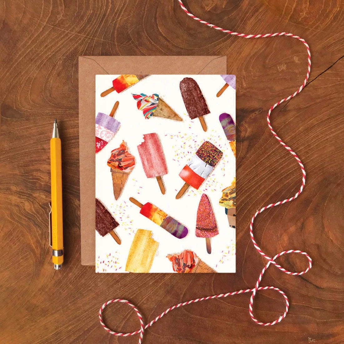 Ice Lollies Pattern Greeting Card Grace Favour Home ice-lollies-pattern-greeting-card-grace-favour-home