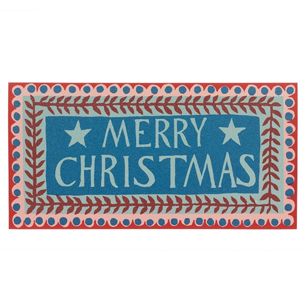 Pack Of Six Long Merry Christmas Cards