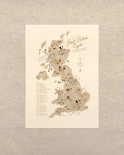 Great British Cycle Map, A3 Print