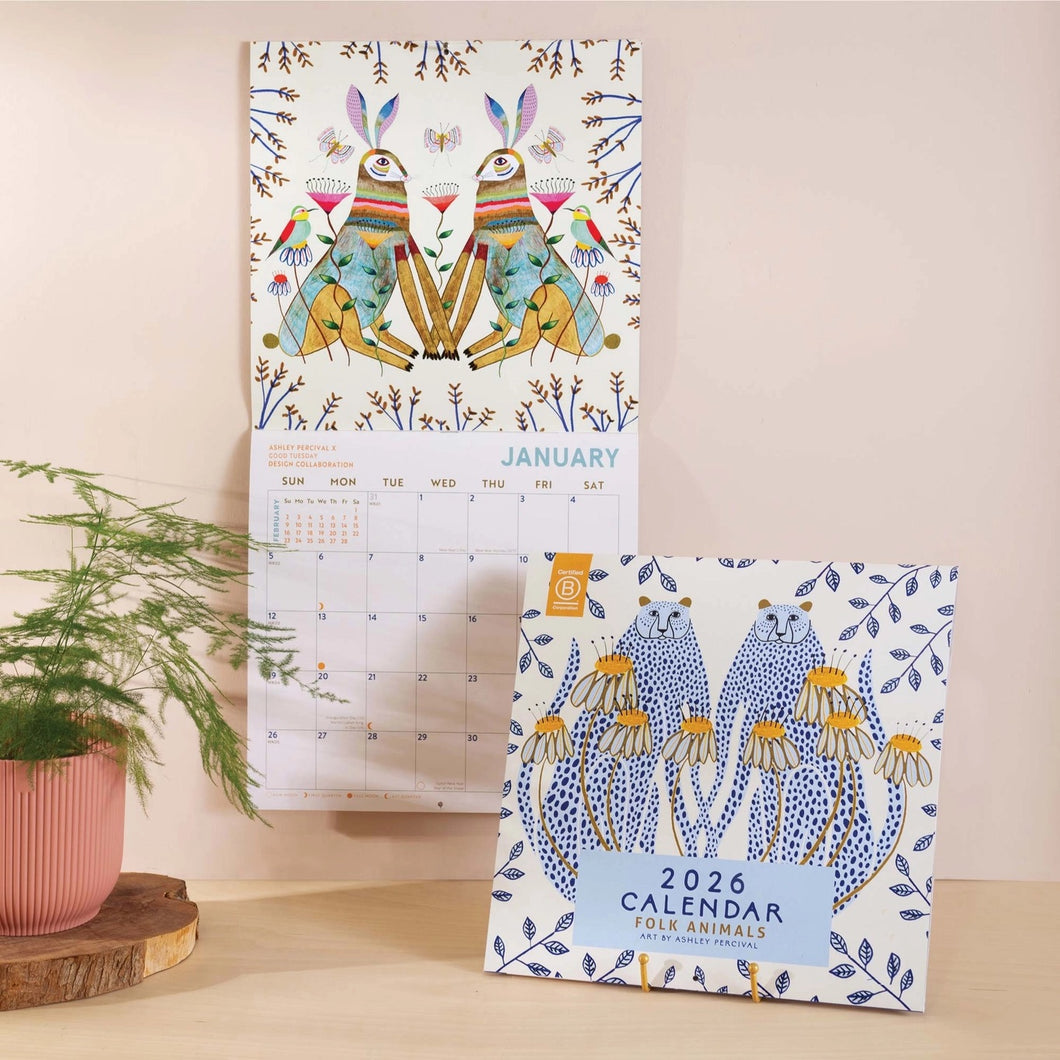 2026 Folk Animals Calendar
