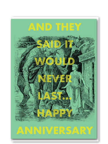 Never Last Anniversary Card
