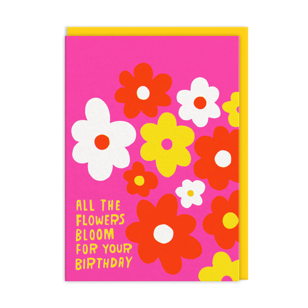 Flowers Bloom Birthday Card