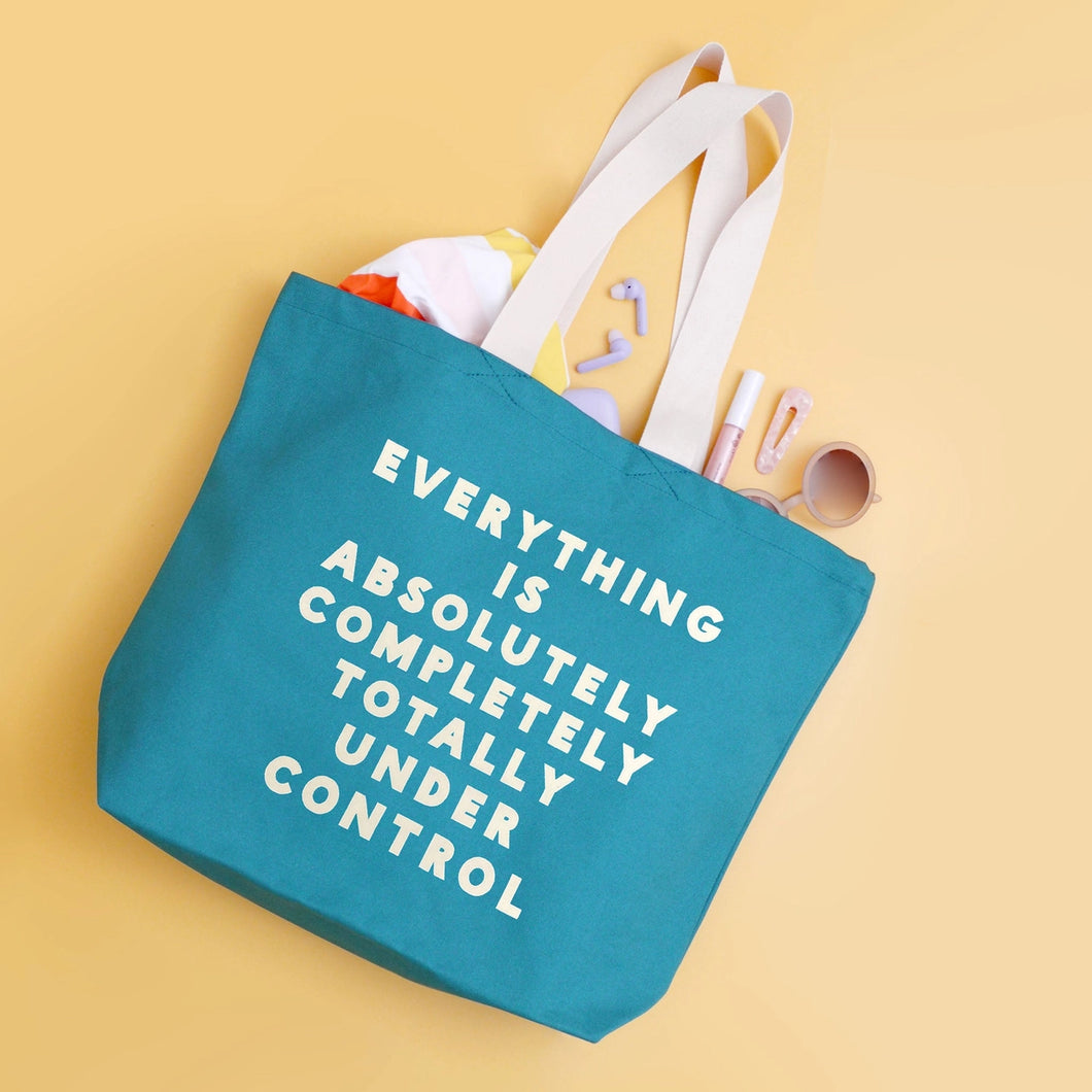Everything Is Under Control Tote Bag - Tropical Blue