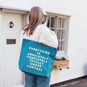 Everything Is Under Control Tote Bag - Tropical Blue
