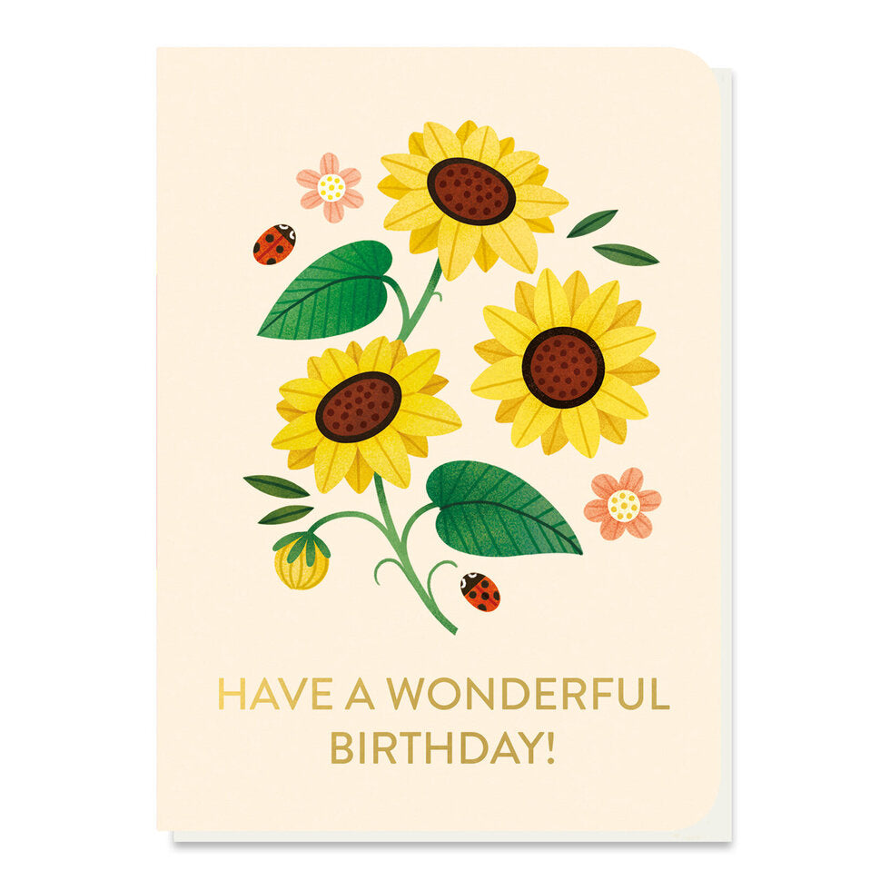 Dwarf Sunflowers Seedstick Birthday Card