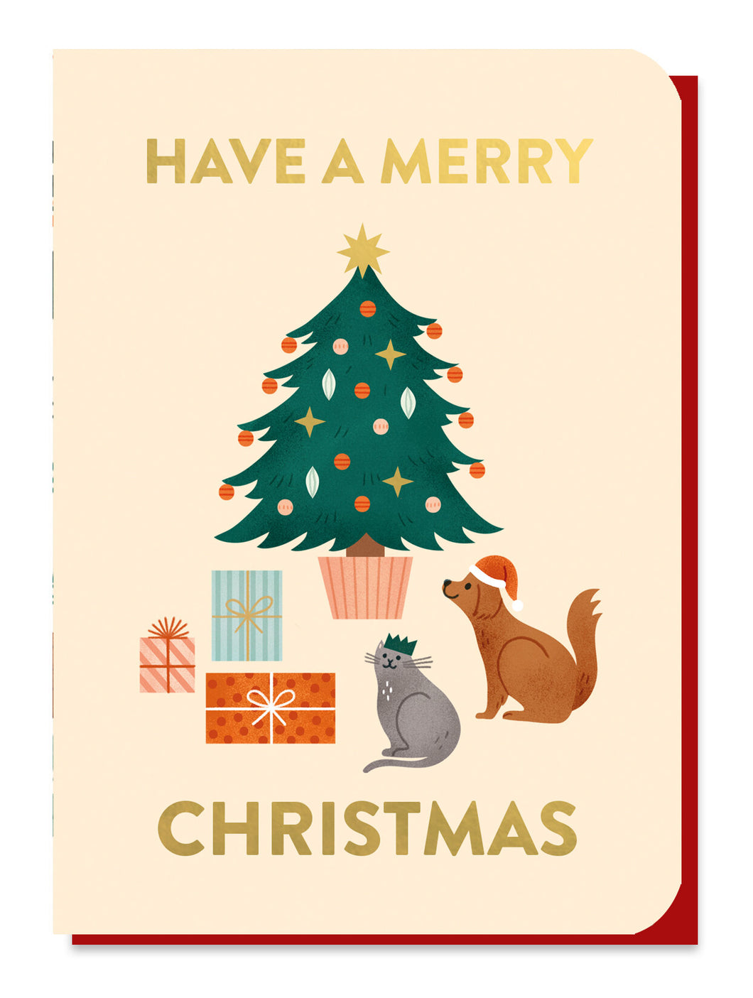 Christmas Pets Christmas Tree Seedstick Card