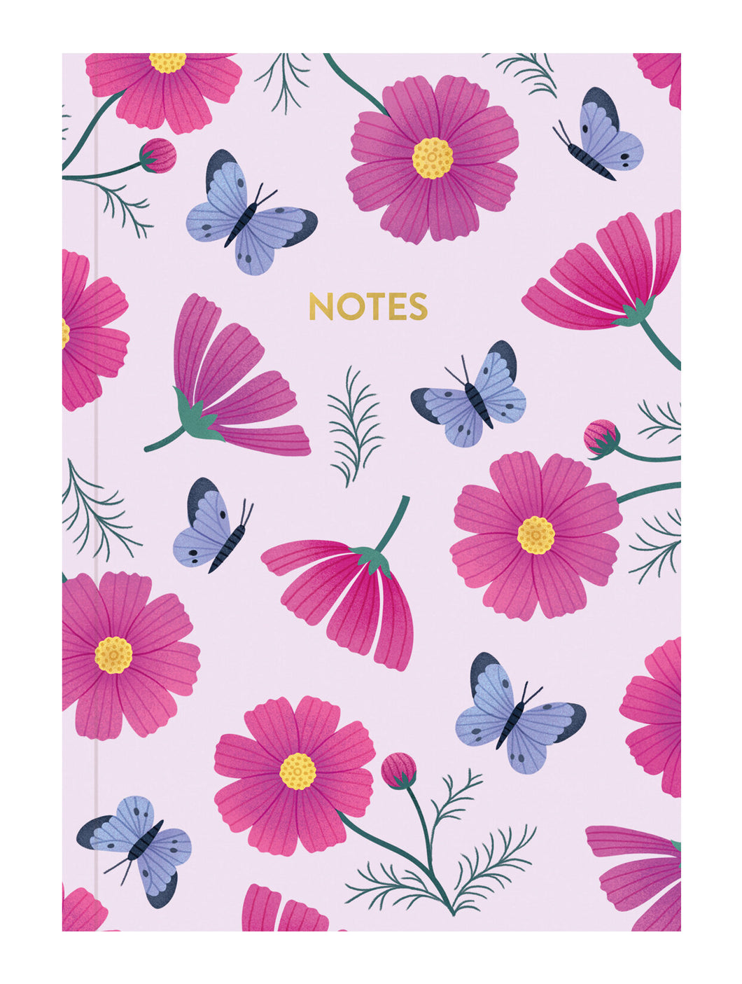 Pink Cosmos A5 Lined Notebook