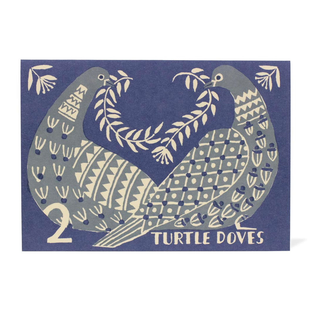 Two Turtle Doves Christmas Card