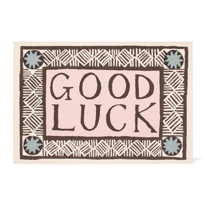 Coffee and Pink Good Luck Card