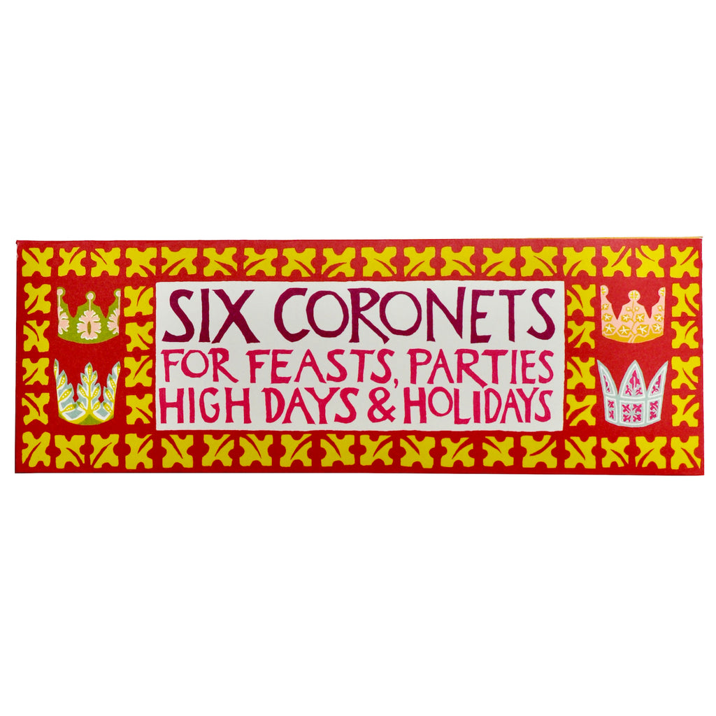 Front of packaging for pack of  'Six Coronets for Feasts, Parties High Days & Holidays' by Cambridge Imprint