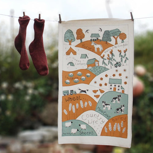 Country Life Tea Towel