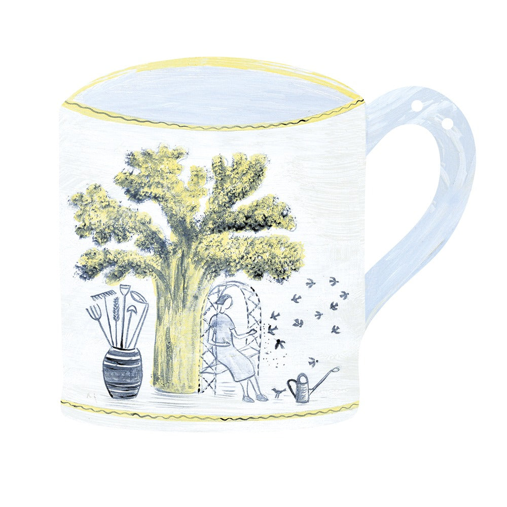 Pottery Bunting, 6 Hanging Mugs