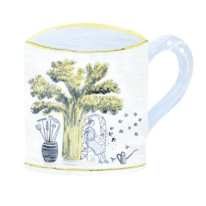 Pottery Bunting, 6 Hanging Mugs