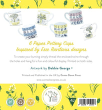 Pottery Bunting, 6 Hanging Mugs