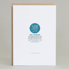 Reverse of Eat Haggis Greetings Card